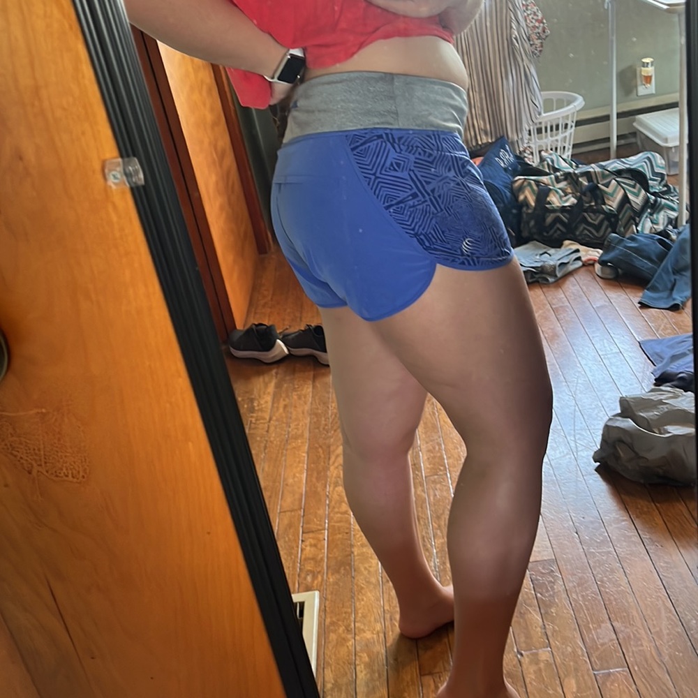 Women’s athletic shorts. Tribal pattern.
